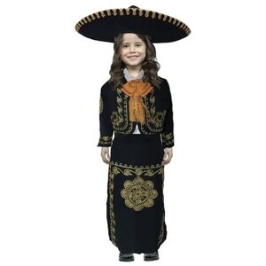 Kids Mariachi Costume - Black and White